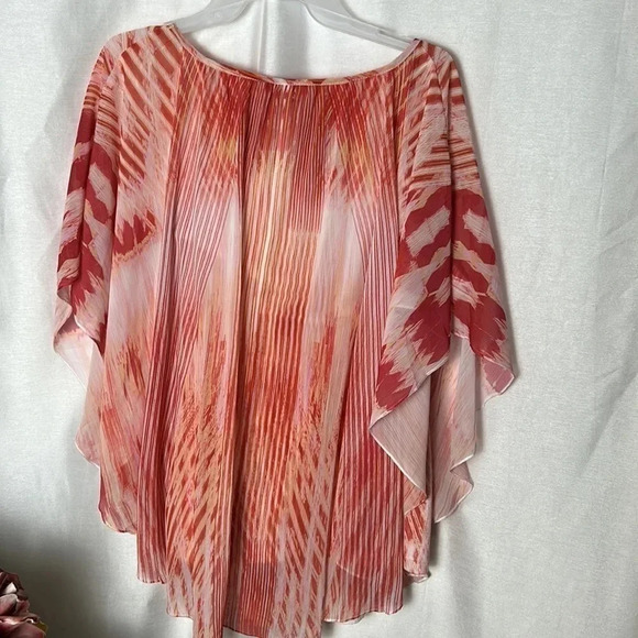 Top,blouse,women XL ,sheer overlay,sparkles,fairy,boho,colorful,flowy,flare EC - Picture 7 of 9